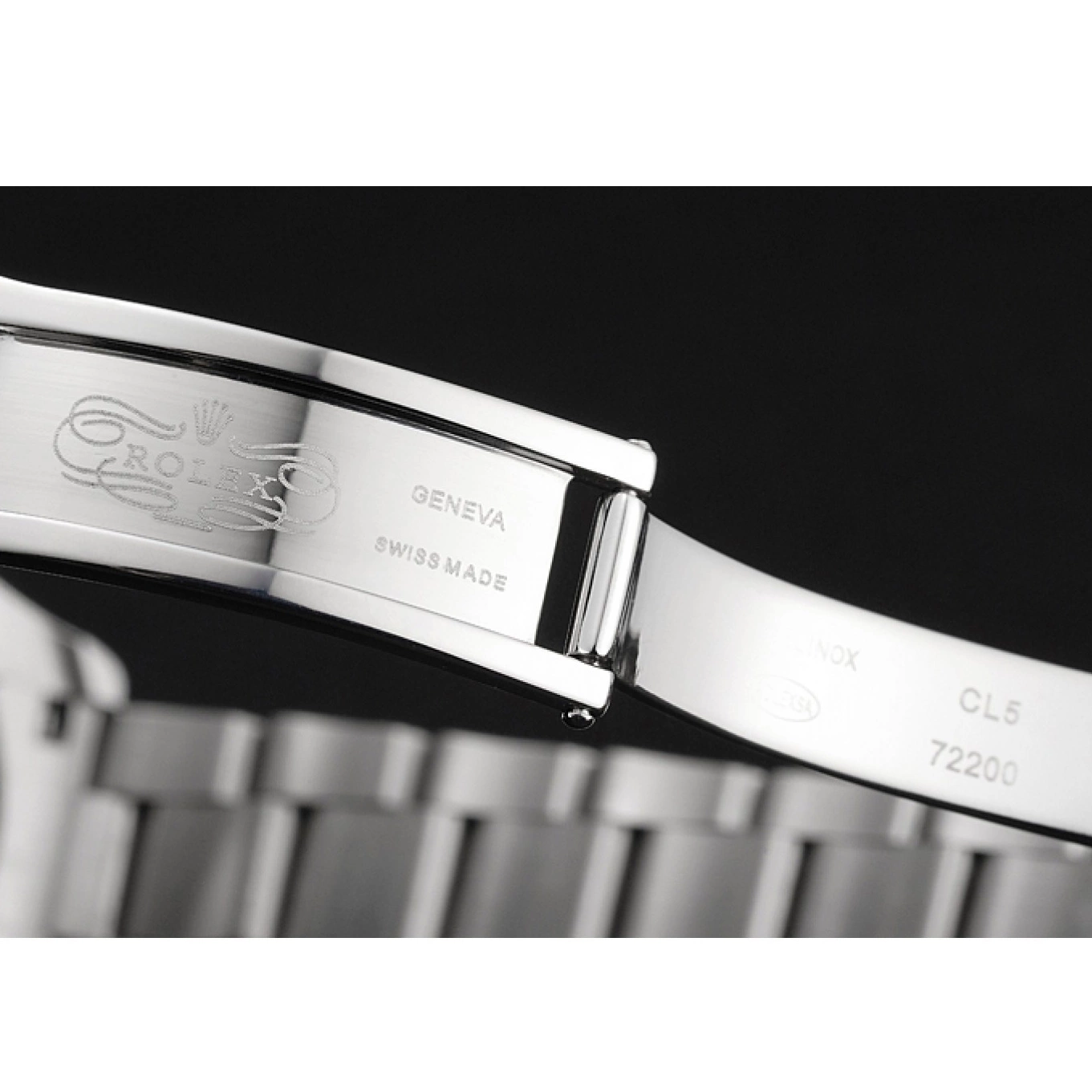 AAA replica watch Case Bracelet Dial Stainless Rolex Black Yacht-Master Swiss Steel And 0628
